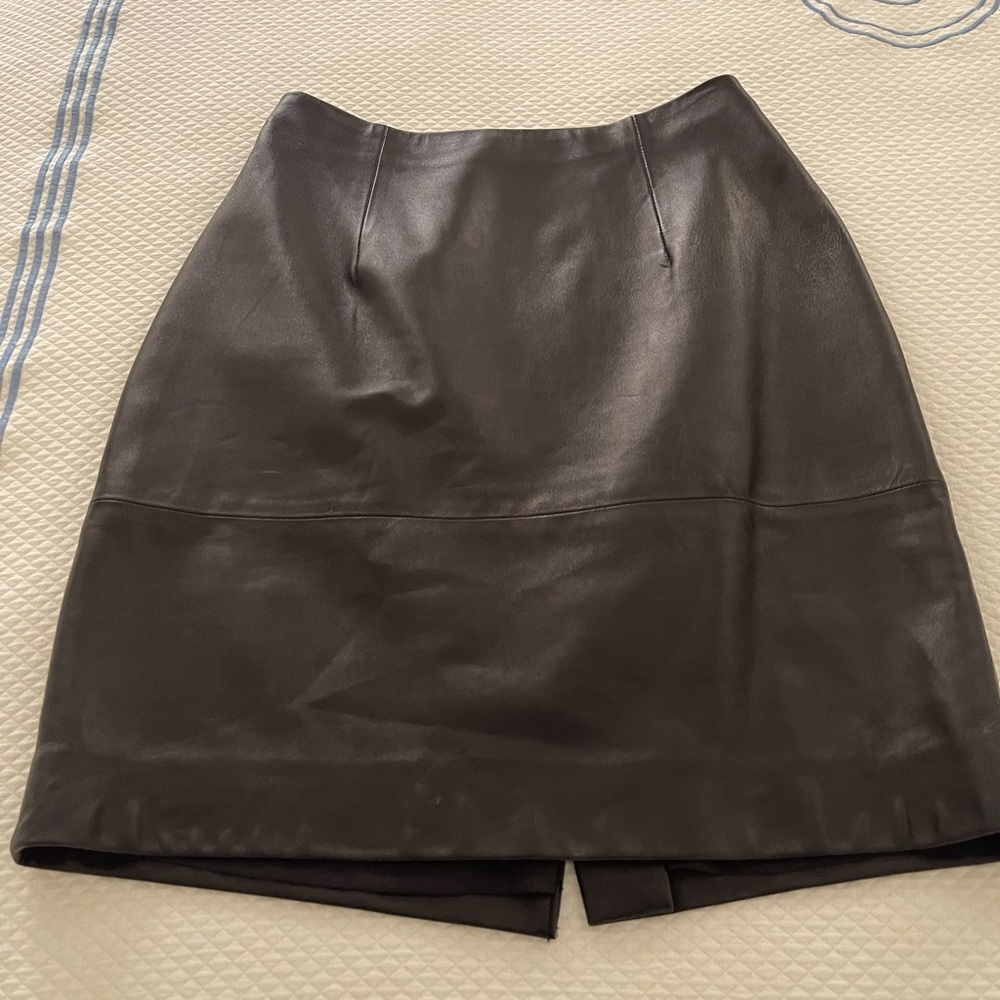 WORTH LEATHER SKIRT